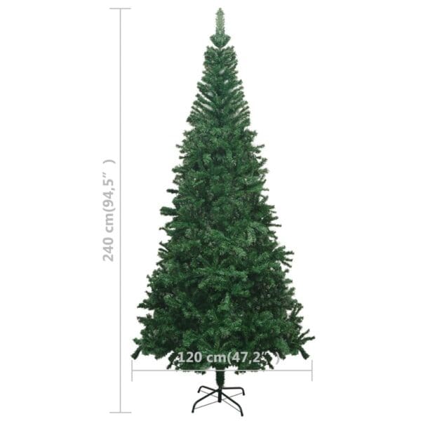 vidaXL Artificial Christmas Tree L 8 ft Green - Image 6