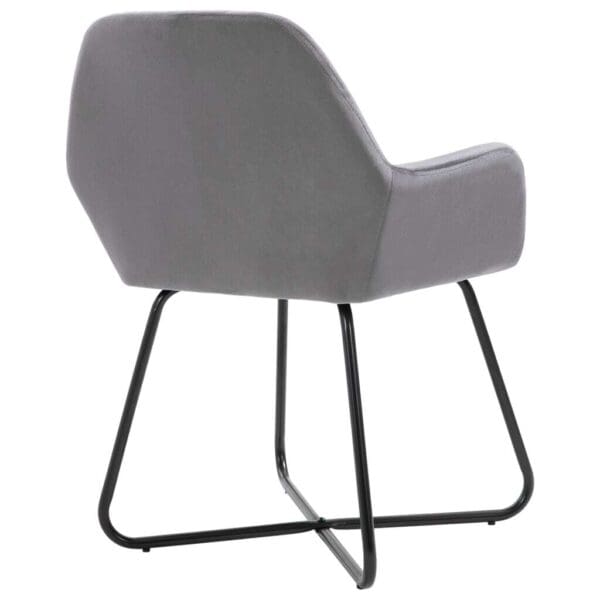 vidaXL Dining Chairs 2 pcs Gray Velvet - Image 5