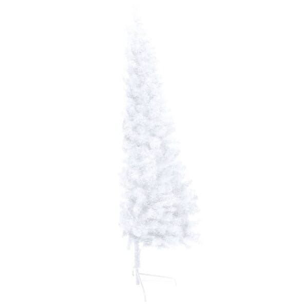 59.1" Artificial Half Pre-lit Christmas Tree with Stand - White - Image 4