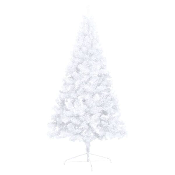 59.1" Artificial Half Pre-lit Christmas Tree with Stand - White - Image 5