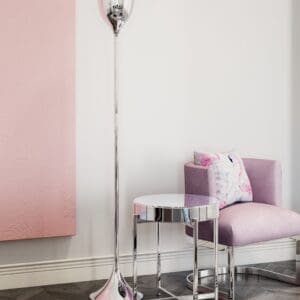 Modern Chrome Teardrop Floor Lamp
