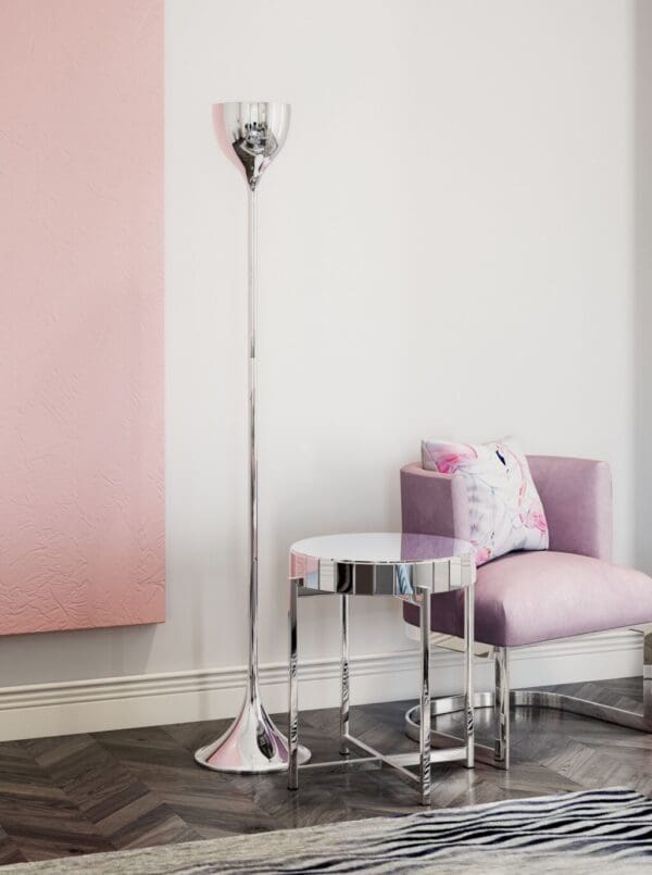 Modern Chrome Teardrop Floor Lamp