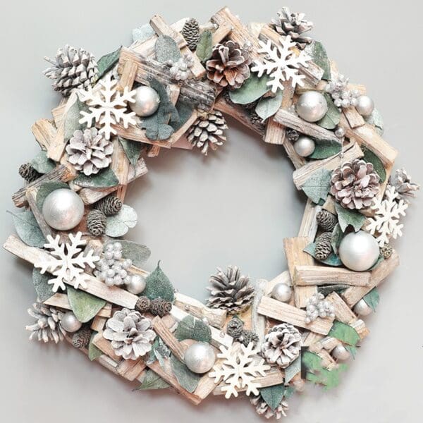 Color: Garland silver large - Christmas wreath wreath - Image 2