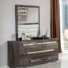 41" Grey Mdf  Glass  And Veneer Mirror - Image 4
