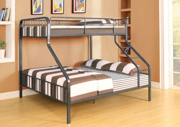 83" X 63" X 60" Gunmetal Twin Xl Over Queen Bunk Bed - Image 2