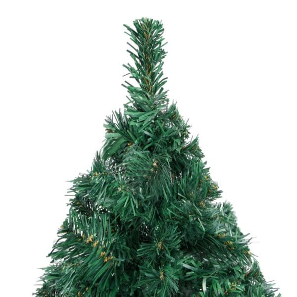 vidaXL Artificial Pre-lit Christmas Tree with Thick Branches Green 94.5" - Image 4