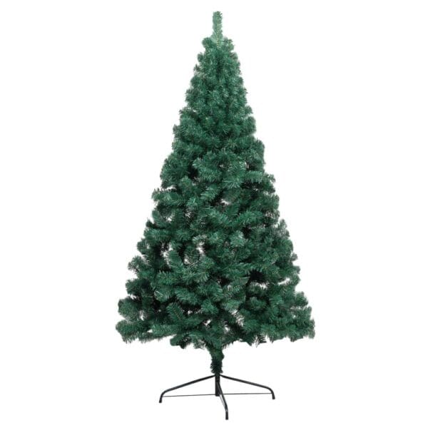 vidaXL Artificial Half Pre-lit Christmas Tree with Ball Set Green 82.7" - Image 4