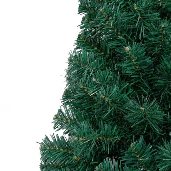 vidaXL Artificial Half Pre-lit Christmas Tree with Ball Set Green 82.7" - Image 6