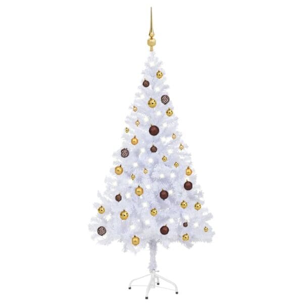 vidaXL Artificial Pre-lit Christmas Tree with Ball Set 59.1" 380 Branches