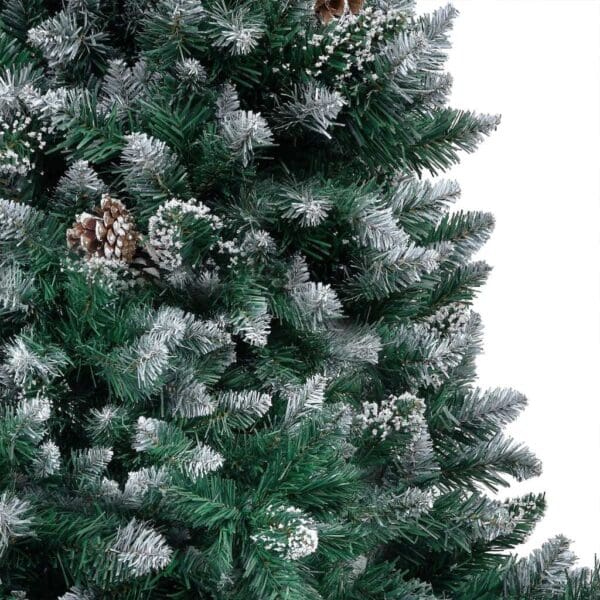 vidaXL Artificial Pre-lit Christmas Tree with Ball Set&Pinecones 94.5" - Image 3