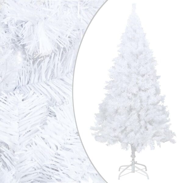 vidaXL Artificial Pre-lit Christmas Tree with Ball Set White 70.9" PVC - Image 2