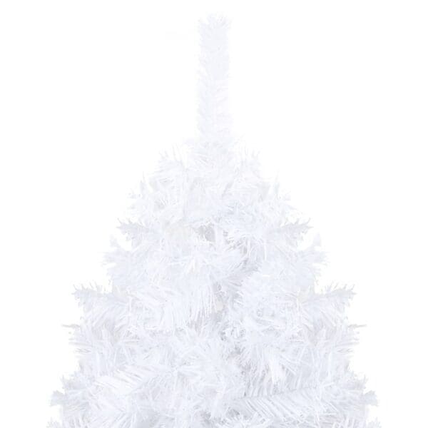 vidaXL Artificial Pre-lit Christmas Tree with Ball Set White 70.9" PVC - Image 3