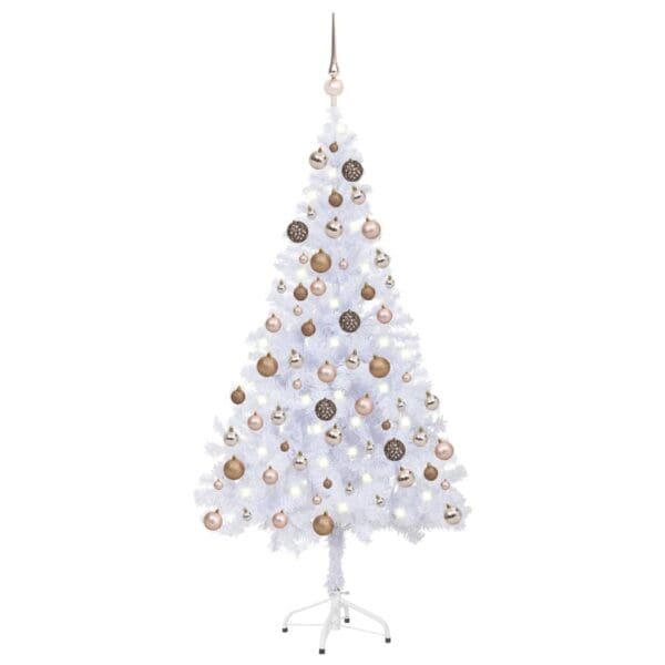 vidaXL Artificial Pre-lit Christmas Tree with Ball Set 47.2" 230 Branches