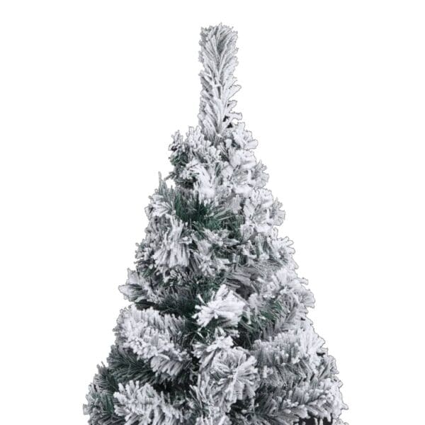 vidaXL Slim Artificial Pre-lit Christmas Tree with Ball Set Green 94.5" - Image 3