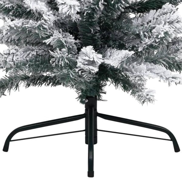 vidaXL Slim Artificial Pre-lit Christmas Tree with Ball Set Green 94.5" - Image 4