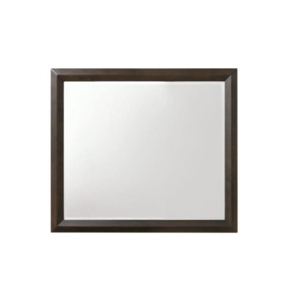 Rich Espresso Finish Wooden Rectangular Beveled Edge Mirror - Image 2