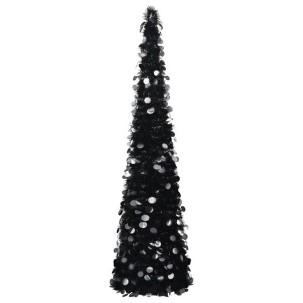 vidaXL Pop-up Artificial Christmas Tree Black 6 ft PET