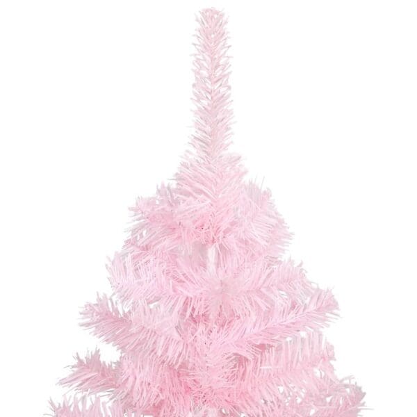 vidaXL Artificial Christmas Tree with Stand Pink 5 ft PVC - Image 2