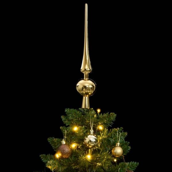 vidaXL Artificial Hinged Christmas Tree 150 LEDs & Ball Set 59.1" - Image 2