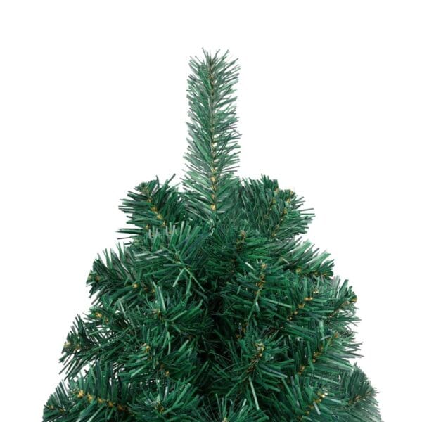 vidaXL Artificial Half Christmas Tree with Stand Green 6 ft PVC - Image 5