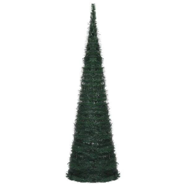 Pop-up String Artificial Pre-lit Christmas Tree - Green, 5 ft tall - Image 2