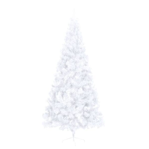 vidaXL Artificial Half Christmas Tree with Stand White 7 ft PVC - Image 3