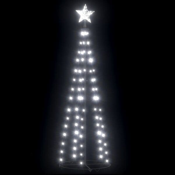 Freestanding Christmas Cone Tree - Cold White LED Lights, 5 ft tall - Image 2