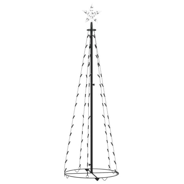 Freestanding Christmas Cone Tree - Cold White LED Lights, 5 ft tall - Image 4