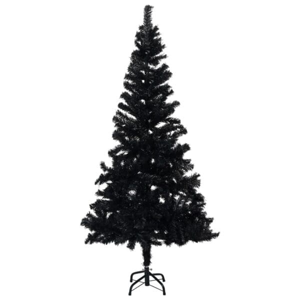 vidaXL Artificial Christmas Tree with Stand Black 8 ft PVC