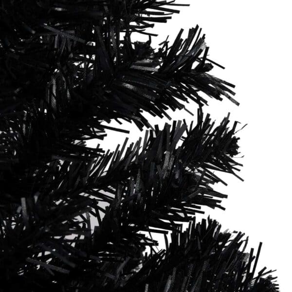 vidaXL Artificial Christmas Tree with Stand Black 8 ft PVC - Image 3