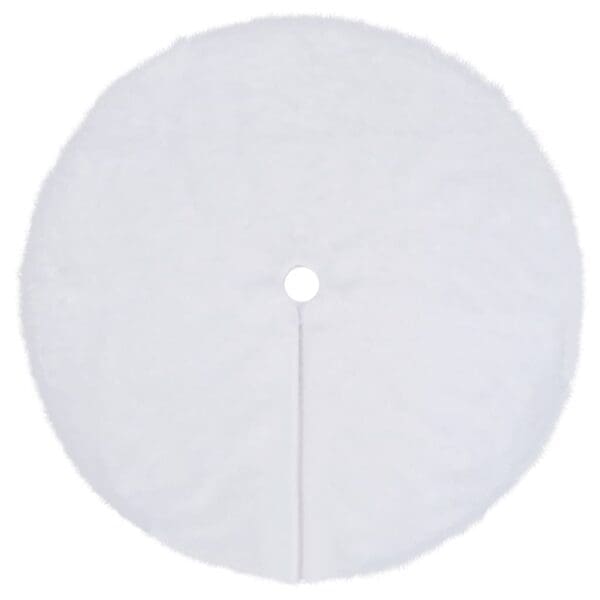 vidaXL Christmas Tree Skirt White 48" Faux - Image 2