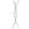 12" X 18" X 72" Cappuccino  Metal  Coat Rack - Image 4