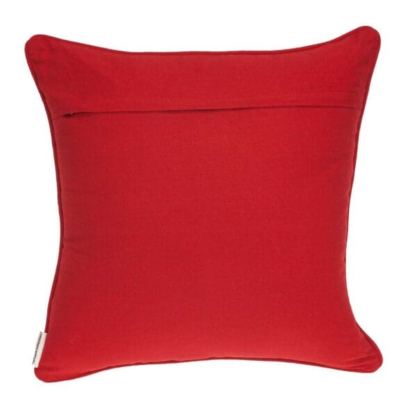 Transitional Accent Pillow - 20" x 20", Red & White - Image 3