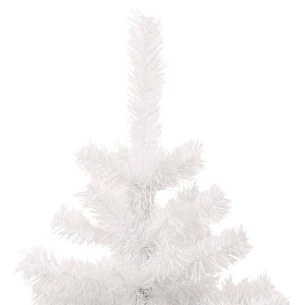 vidaXL Swirl Pre-lit Christmas Tree with Stand White 5 ft PVC - Image 5