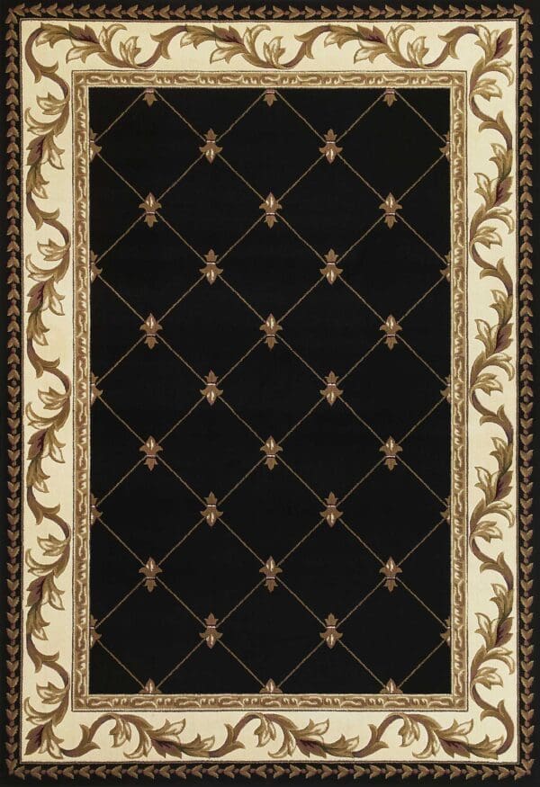 7' X 10'  Polypropylene Black Area Rug - Image 2