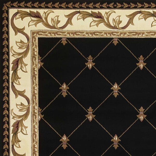 7' X 10'  Polypropylene Black Area Rug - Image 4