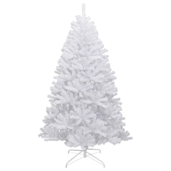 vidaXL Artificial Hinged Christmas Tree with Flocked Snow 70.9" - Image 2