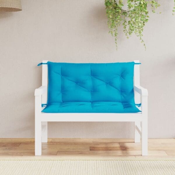 Garden Bench Cushions -2 pcs, Light Blue