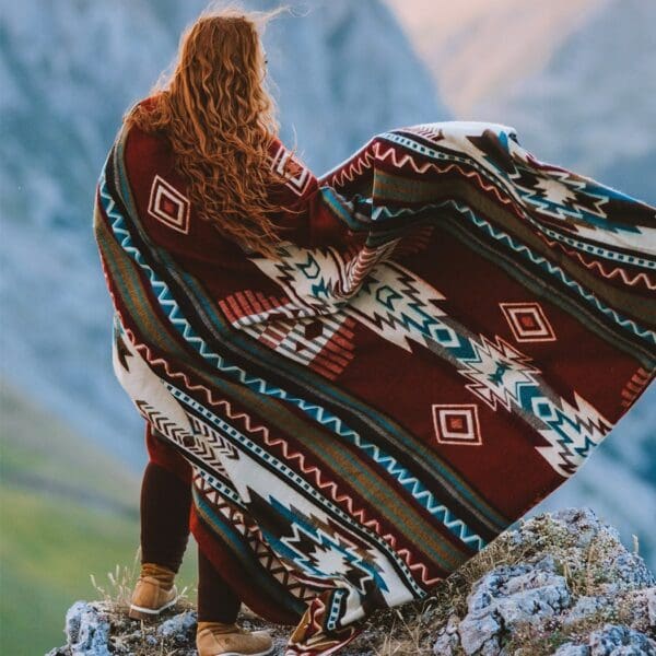 Ultra Soft Southwestern Arrow Handmade Woven Blanket - Image 6