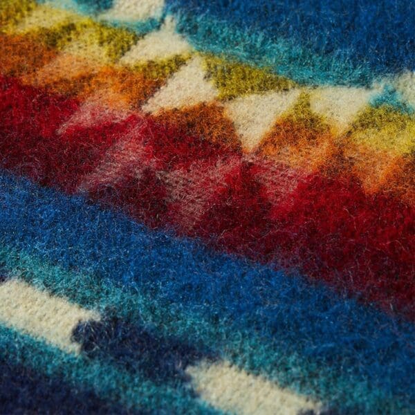 Ultra Soft Southwestern Rainbow Handmade Woven Blanket - Image 5