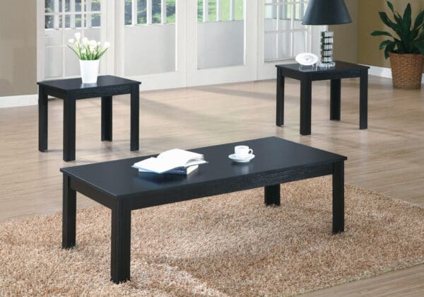 Black Table Set - 3Pcs Set - Image 4