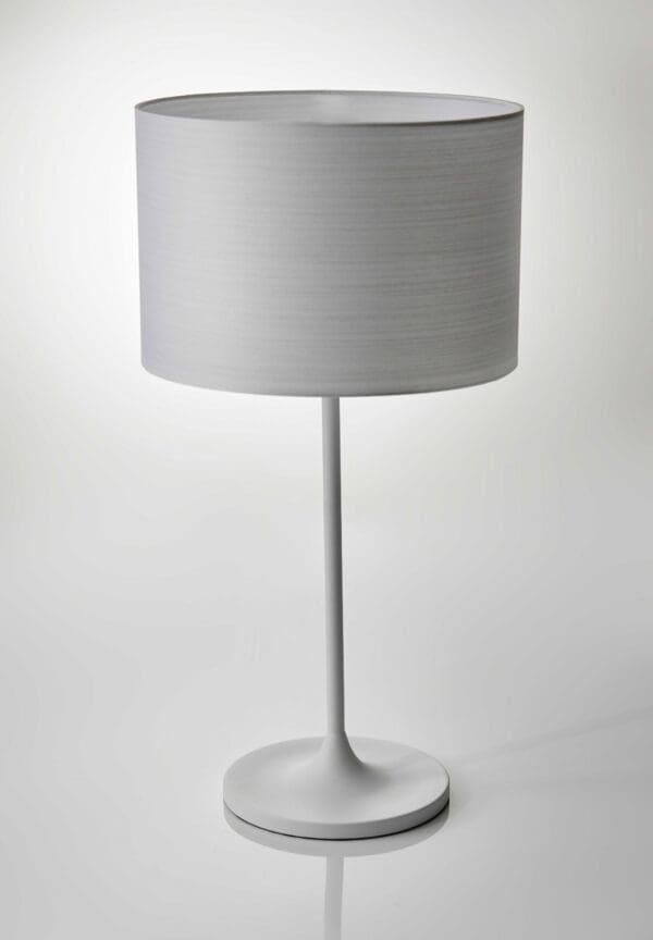 White On White Metal Table Lamp - Image 4