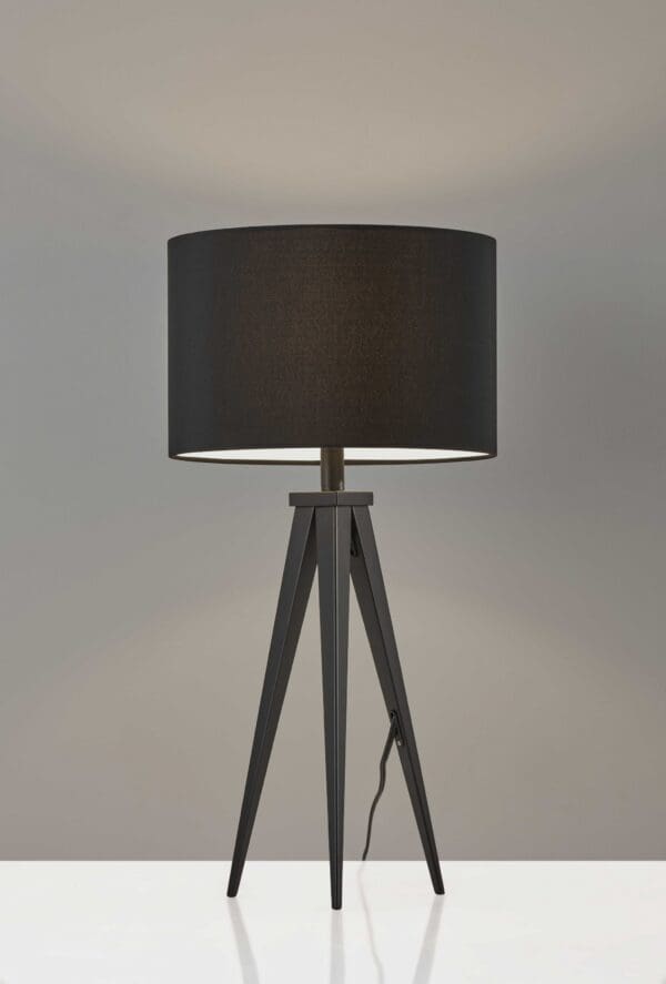 Treble Black Metal Table Lamp - Image 2