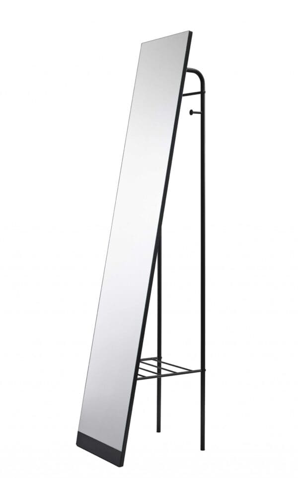 58" Matte Rectangle Cheval Standing Mirror Freestanding With Metal Frame - Image 2