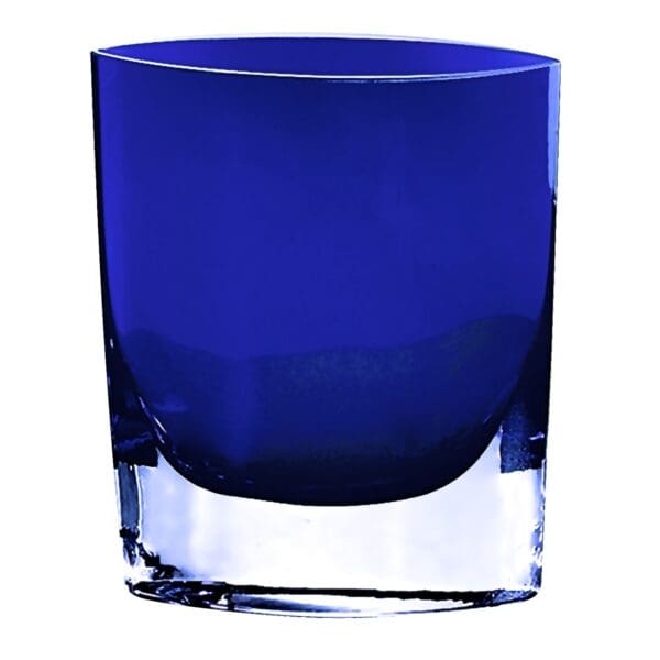 8 Mouth Blown Glass European Made Light Cobalt Vase - Image 2