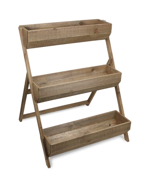 3 Tier Wooden Shelves Storage Plant Stand - Image 2