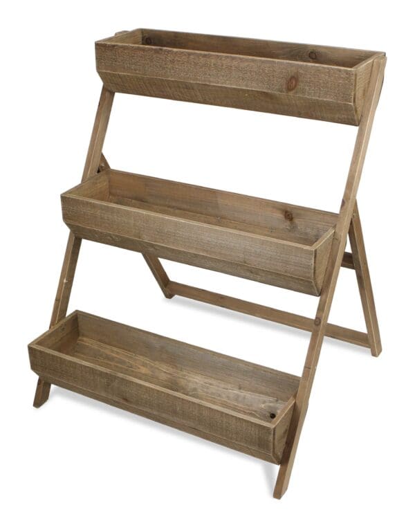 3 Tier Wooden Shelves Storage Plant Stand - Image 3