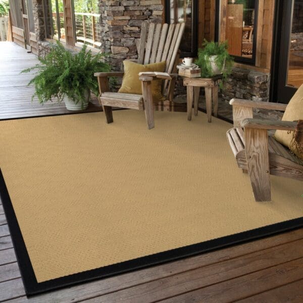 2' x 4' Indoor/Outdoor Area Rug - Beige & Black - Image 3