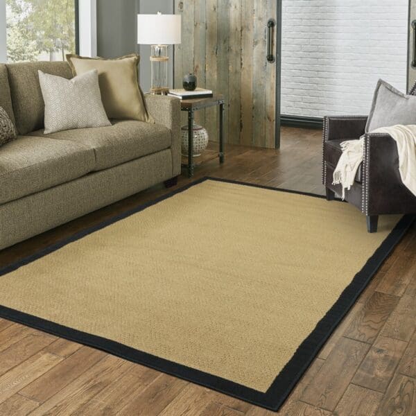 2' x 4' Indoor/Outdoor Area Rug - Beige & Black - Image 4