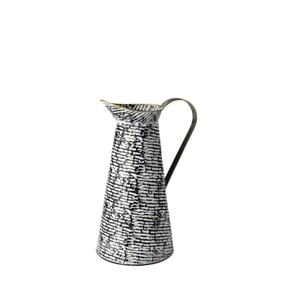 Petite Black And White Textured Jug Vase - Image 2